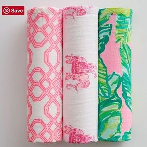 Lilly Pulitzer PBKids Organic Muslin Swaddle Set